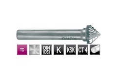 Бор-фреза твердосплавная K(KSK) 90° 12,0x8x53x6мм HM Ruko 116230