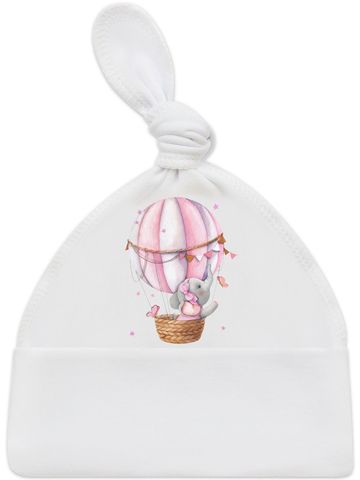 Шапочка с принтом "Слоненок на швоздушном шарике" для девочки