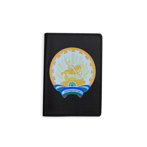 Обложка на паспорт "Герб Башкортостана", черная