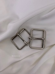 Пряжка серебристая металл 40х27 мм