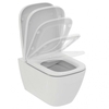 Ideal Standart T461401 Ideal Standard i.life B Подвесной безободковый унитаз с технологией RimLS+, глубокий смыв, сидение и крышка T468201 или T468301 заказывается дополнительно, с крепежом (для полностью скрытого монтажа)