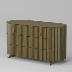 Комод 3 ящика Эклипс (натуральный дуб с патиной), 126x68x54 см