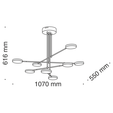 Подвесной светильник Technical Fad MOD070PL-L48B3K