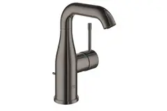GROHE Essence 24173A01 Смеситель для раковины с донным клапаном, M-Size, темный графит глянец фото