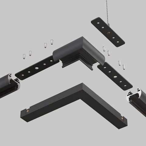 Коннектор угловой круглый Maytoni Basity TRA172CL-R-11B