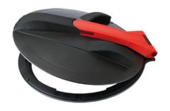 Крышка откидная с клапаном D 367 с уплотнительным кольцом (Италия) STERH ARAG(37x37x7см;черная) - арт.555111