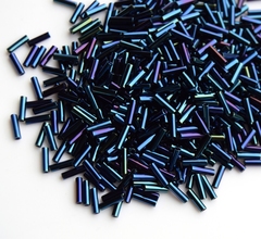 Стеклярус 6мм Миюки, 0452 Metallic Dark Blue Iris