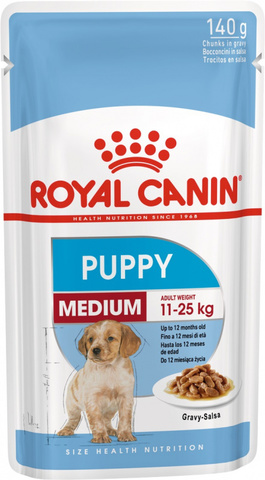 Royal Canin Medium Puppy пауч для щенков средних пород (соус) 140г