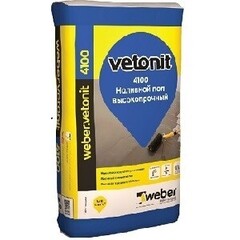 Наливной пол weber vetonit 4100 высокопрочный 20кг