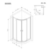 Am.Pm W88G-205-080BT64 X-Joy Twin Slide.  Душевое ограждение без  поддона. 80x80. профиль черный