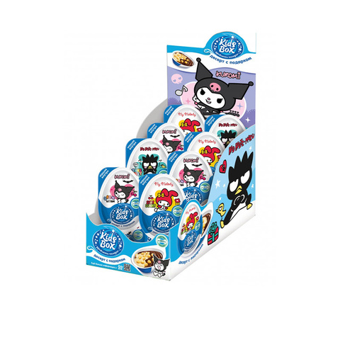 KUROMI, MY MELODY, BAD BADTZ-MARU KIDS BOX Десерт с подарком 1кор*6бл*16шт, 20г.