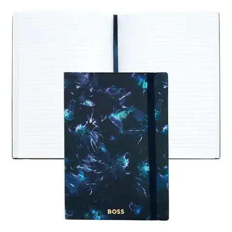 Блокнот A5 HB Tie-dye Flower Navy Lined