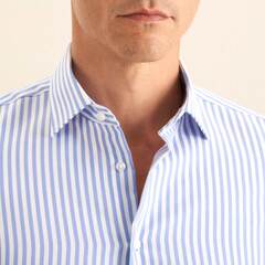 Сорочка мужская Seidensticker Slim Fit 01.643550-13 в синюю полоску