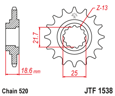 Звезда ведущая JTF1538-14