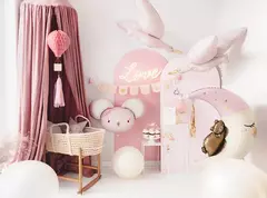 ПД Фигура, Мишка на месяце/луне, Розовый, 80*98 см, 1 шт. (В упаковке)