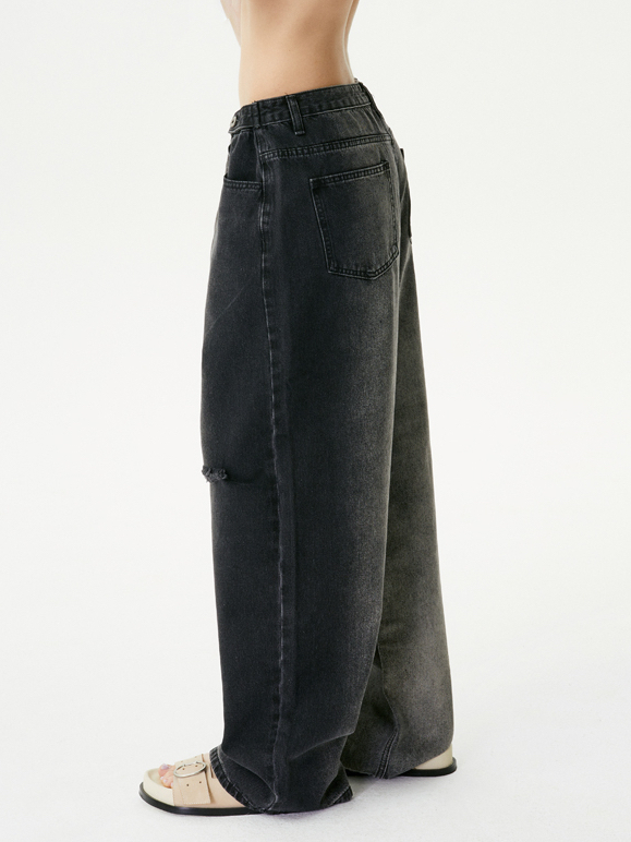 Джинсы трансформер She is Wuu черного цвета