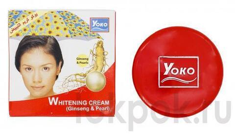Крем от пигментации с женьшенем и жемчугом Yoko Whitening Cream Ginseng & Pearl, 4 гр
