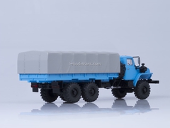 Ural-4320-0911 board with awning long wheelbase 4555 mm blue 1:43 AutoHistory