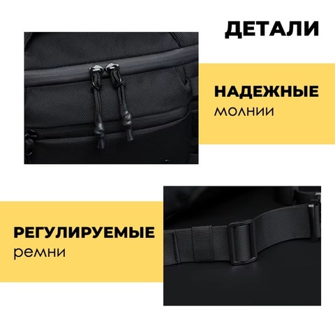 Картинка сумка поясная Ozuko 9778 Black - 5
