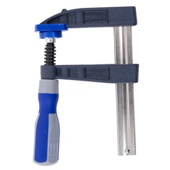 Струбцина F-образная КОБАЛЬТ 80 х 100 мм, двухкомпонентная рукоятка (Арт. 244-537)