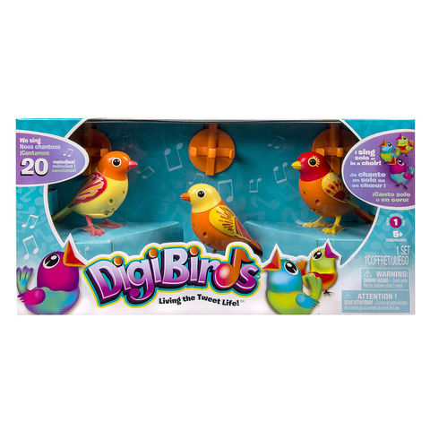 DigiBirds - Orange 3 Pack Set