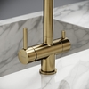 Sancos Foster SC4014BG Смеситель для кухни с краном для фильтрованной воды, цвет: брашированное золото