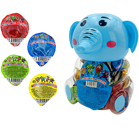 Желе фруктовое Слон 1кор*6бл*100шт, 13гр