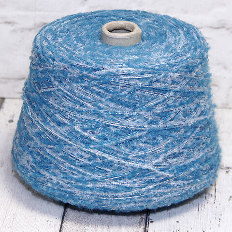 Смотка полушерсть/вискоза/люрекс 180 голубой с серебром