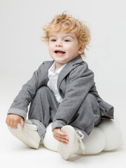 жакет  для мальчика  КР 302610/серый меланж 1013 Н075 к570