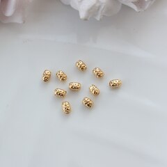 Бусина разделитель (спейсер) фриформ, 5*4 мм, позолота, 10 штук, Р034