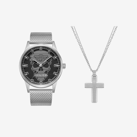 Подарочный комплект Police: мужские часы и кулон