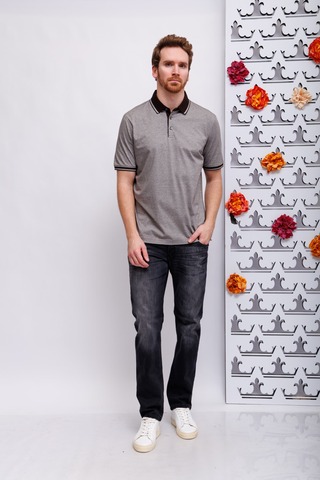 Bugatti Поло из хлопка на пуговицах с контрастными деталями