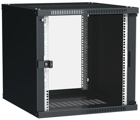 ITK Шкаф LINEA WE 9U 600x600мм дверь стекло черный