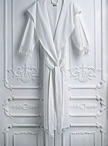 Халат хлопковый Hamam Meyzer Tassels белый
