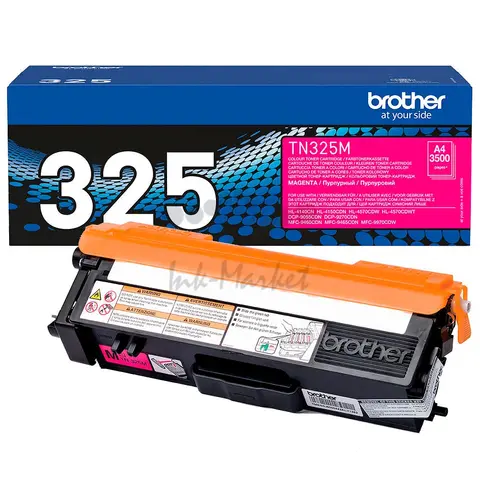 Тонер-картридж TN-325M magenta для Brother HL-4150CDN, 4570CDW, MFC-9465СDN, 9460CDN, DCP-9055CDN (3500 стр)