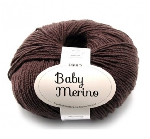 Пряжа Drops Baby Merino 18 горький шоколад