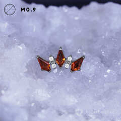 5K Rhombic Garnet CZ & Crystal