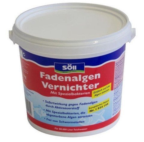 Препарат против нитевидных с водорослей в пруду Soll FadenalgenVernichter 2,5Kg