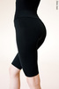 Knee length shorts stretch | black