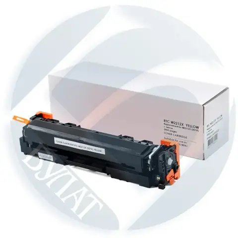 Тонер-картридж 7Q W2212X (207X) Жёлтый для HP CLJ M255, M282 (2450 стр.), с чипом