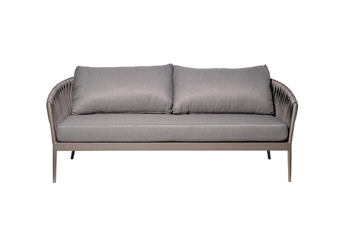 Диван двухместный уличный 75x190x81см Garda Decor Муза серый