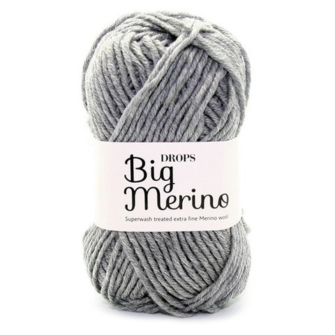 Пряжа  Drops Big Merino 02 серый