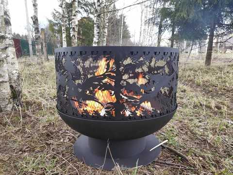 Чаша для костра Fire Cup Очаг Уютный с кольцом "Жар-Птица"