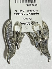 Ночь (серьги из серебра)