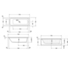 Duravit D-Code  Ванна акриловая прямоугольная 1700х700 мм см, встраиваемая, с 1 наклоном для спины, выпуск центральный , цвет белый 700097000000000