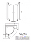 Душевой угол RADAWAY Almatea PDD 90 30502-01-01N