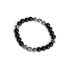 50915- Браслет из агата c посеребренными вставками CHROME HEARTS