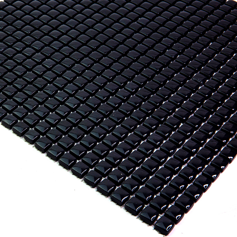 W-07 Стеклянная мозаика Natural Flex серый темный квадрат глянцевый