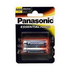 ПАНАСОНИК Элемент питания алкалиновый, тип LR03 / AAA, Essential Power 1,5V (бл.2шт)