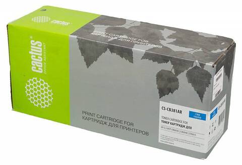 Лазерный картридж Cactus CS-CB381AR (HP 824A) голубой для HP Color LaserJet CM6030, CM6030f MFP, CM6030 MFP, CM6040, CM6040f MFP, CM6040 MFP, CP6015, CP6015de, CP6015dn, CP6015n, CP6015x, CP6015xh (21'000 стр.)